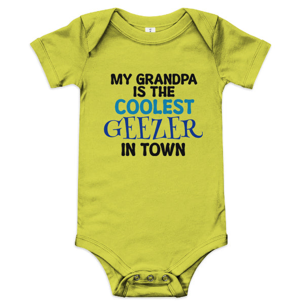 Baby Onesie - My Grandpa is the Coolest Geezer in Town