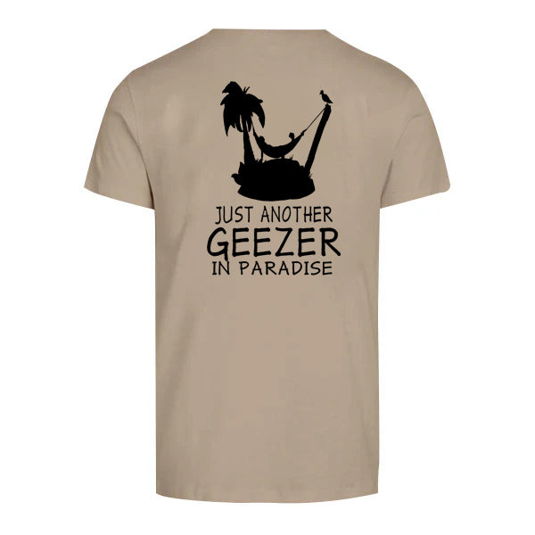 Just Another Geezer in Paradise T-shirt