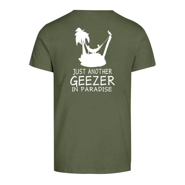 Just Another Geezer in Paradise T-shirt